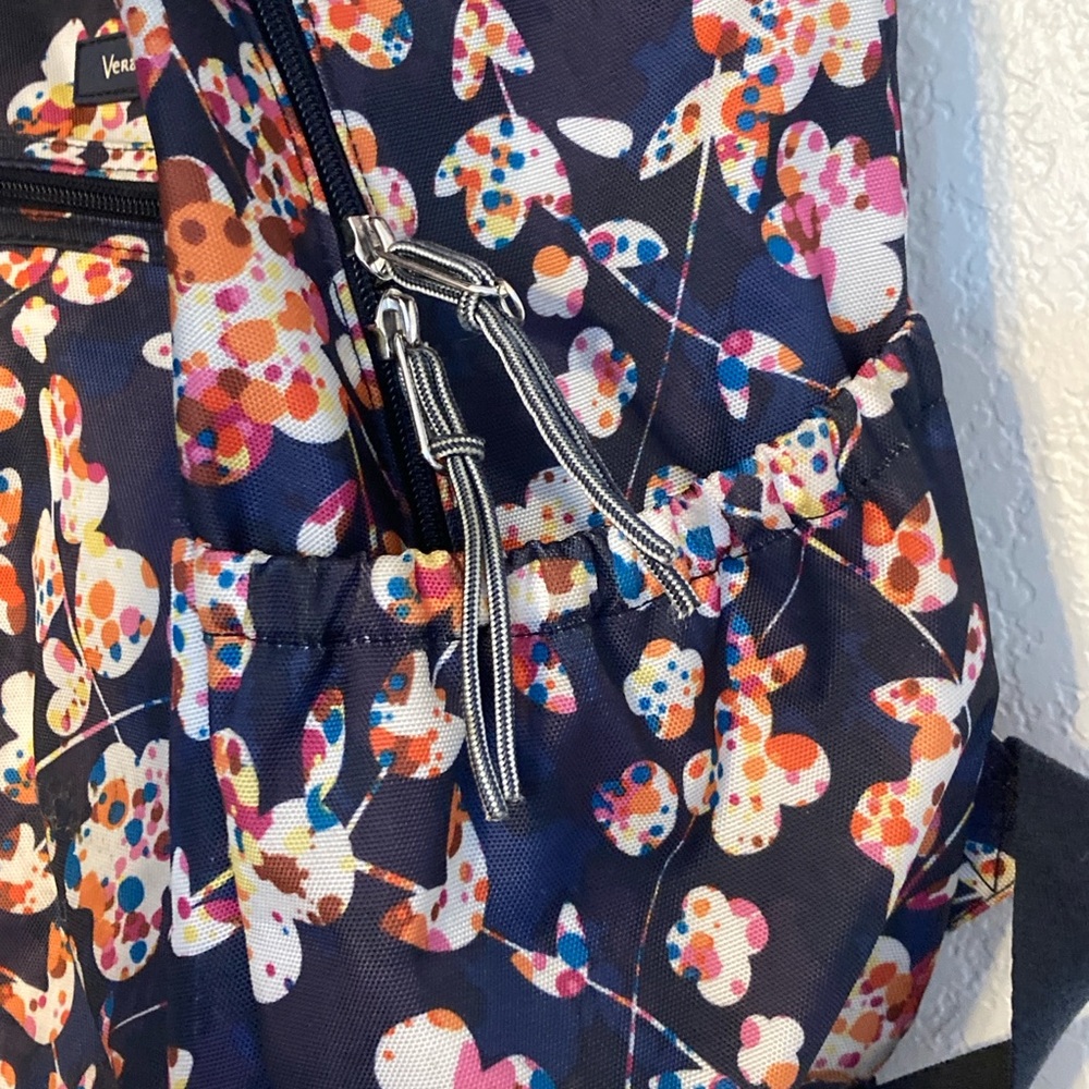 Vera Bradley Butterfly Print Backpack – Navy Multi Color - Picture 4 of 7